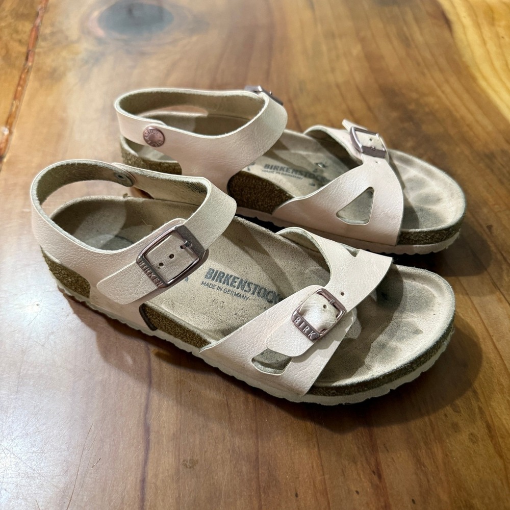 Birkenstock Rio Girl's Sandals 34 Kids 2-3 Women's 3-3.5 Pink Buckle